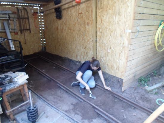 Patrizia beim stopfen