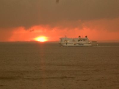 Sonnenuntergang auf der Nordsee